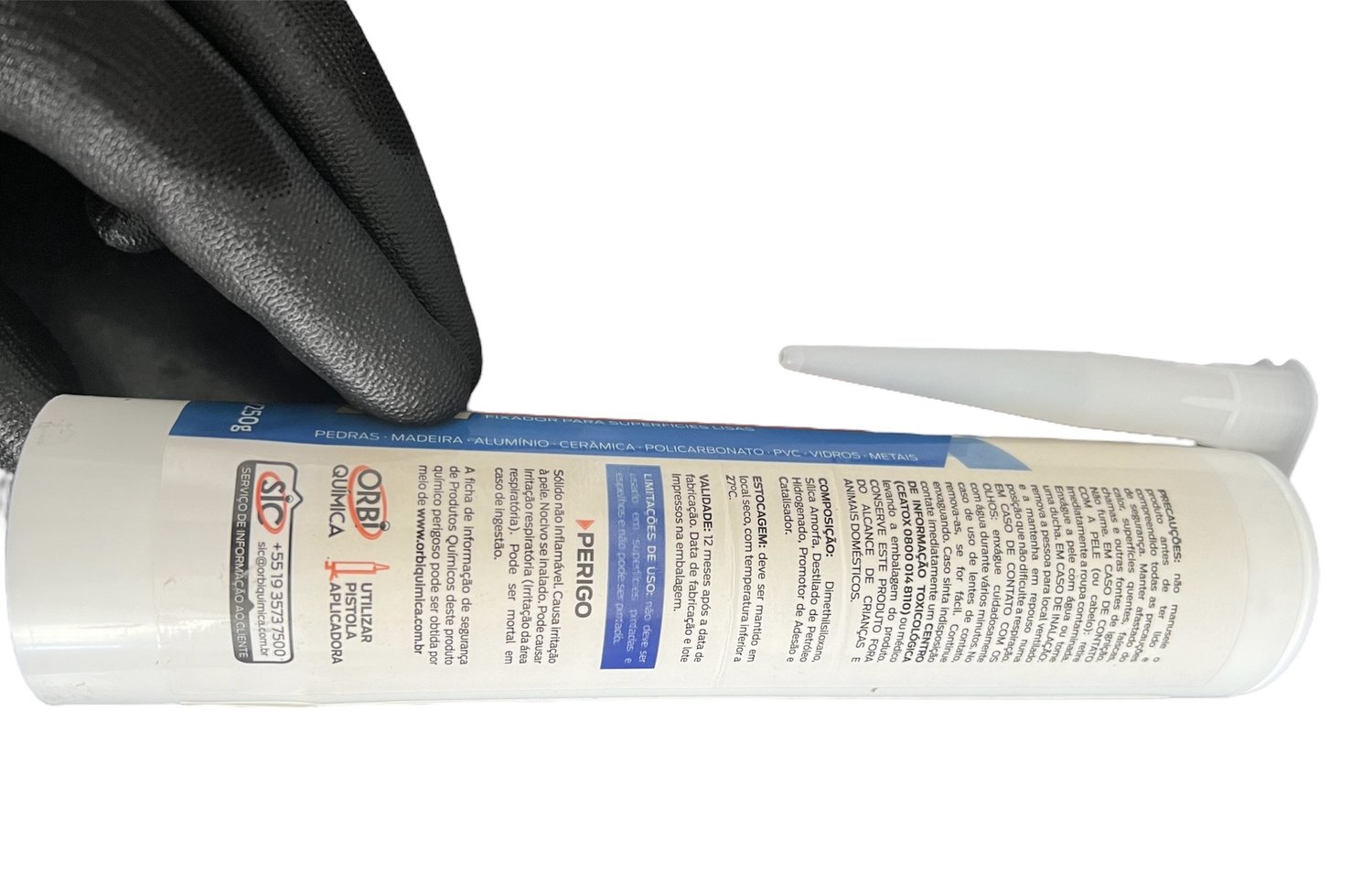 Cola Silicone Acético Incolor 250gr ORBIVED - ORBI