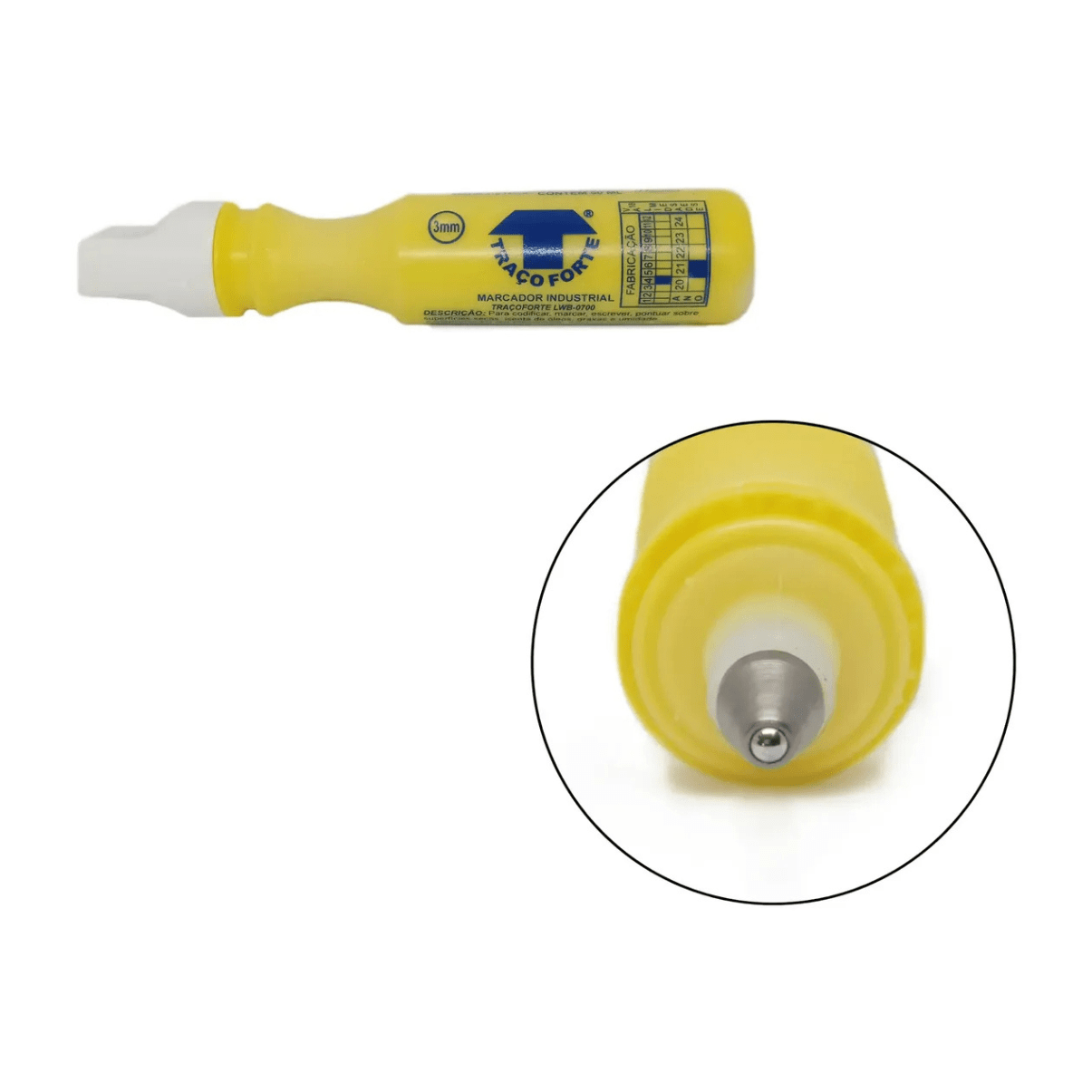 Marcador Esf Plastico 60Ml 2Mm Amarelo Baden