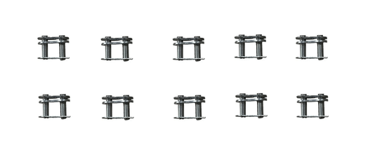 10 peças de Emenda Simples DIN 08-B1 SS INOX CM - KIT