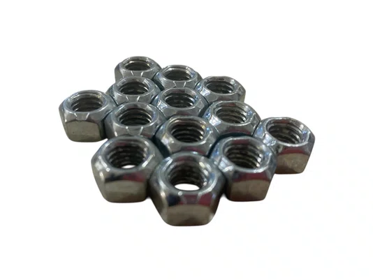 100 Porca Sextavada NC 3/8" Torque Zincado Branco - KIT