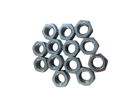 100 Porca Sextavada NC 3/8" Torque Zincado Branco - KIT