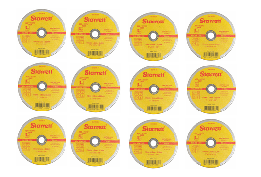 12 peças Disco Corte 7x1,6mmx7/8 DAC180-24 STARRET - KIT