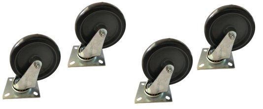 4 peças Rodízio Giratório Placa 512 BP 75kg (cada) COLSON 4 peças Rodízio Giratório Placa 512 BP 75kg (cada) COLSON