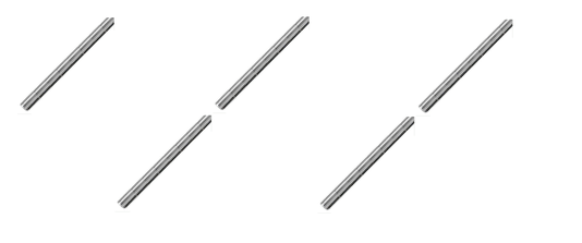 Kit 5 Peças Barra Roscada M12 MA 1,75 1m Zincada
