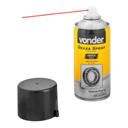 Kit 5 Unidades Graxa Spray Branca 300ml 200g Vonder
