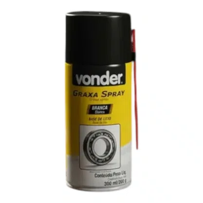 Kit 5 Unidades Graxa Spray Branca 300ml 200g Vonder