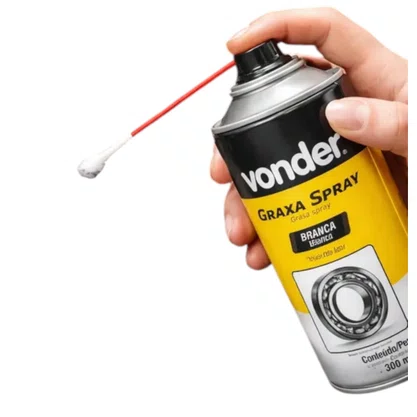 Kit 5 Unidades Graxa Spray Branca 300ml 200g Vonder