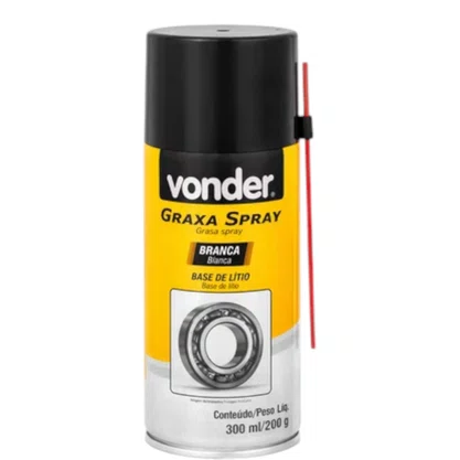 Kit 5 Unidades Graxa Spray Branca 300ml 200g Vonder