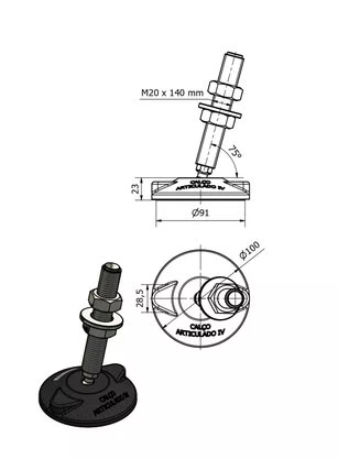 Kit 8 Peças Amortecedor Articulado IV M20 Vibra-Stop