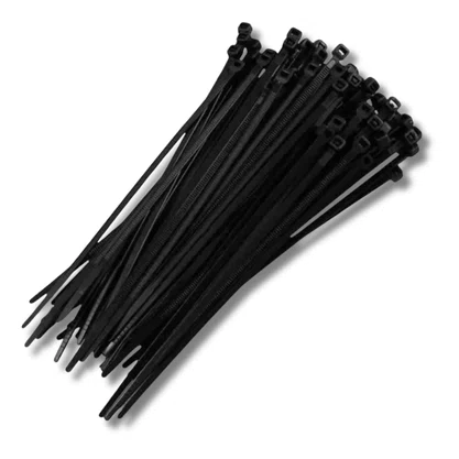 Kit 100 Abraçadeira Nylon 100X2,5Mm Preta Cj Ajax