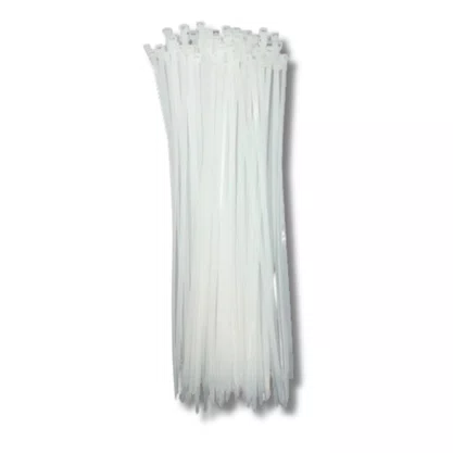 Kit 100 Abraçadeira Nylon 150X3,5Mm Branca Cj Ajax