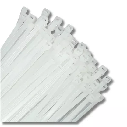 Kit 100 Abracadeira Nylon 200X3,5Mm Branca Ajax