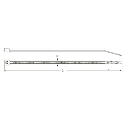 Abraçadeira Nylon 350X7,6Mm Preta com 50un AJAX