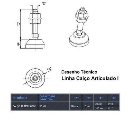 Amortecedor Articulado I M10 VIBRA-STOP - 1 peça