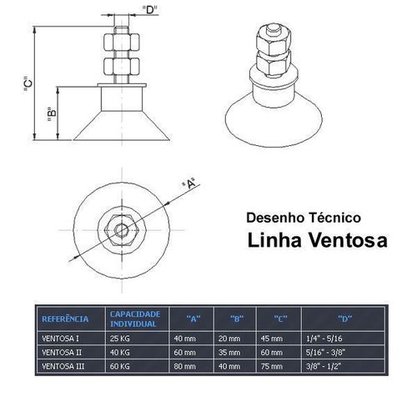 Amortecedor Ventosa I 5/16 VIBRA-STOP