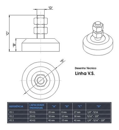 Amortecedor VS 01 3/16 VIBRA-STOP