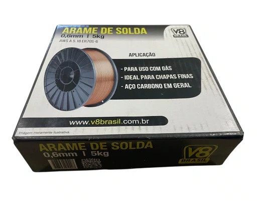 Arame MIG 0,6mm 5Kg V8 Para Solda MIG