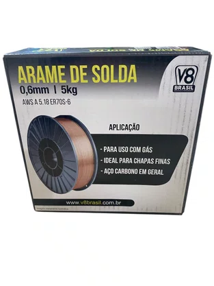 Arame MIG 0,6mm 5Kg V8 Para Solda MIG