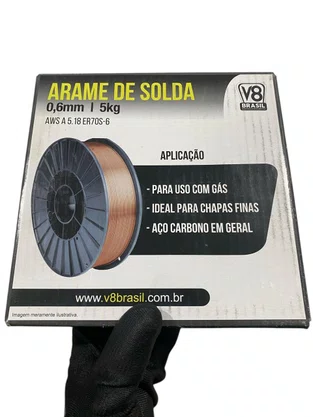 Arame MIG 0,6mm 5Kg V8 Para Solda MIG