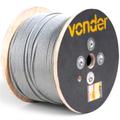 Cabo Aço Galvanizado 3/8 9,5mm 6x7 Vonder- em metro