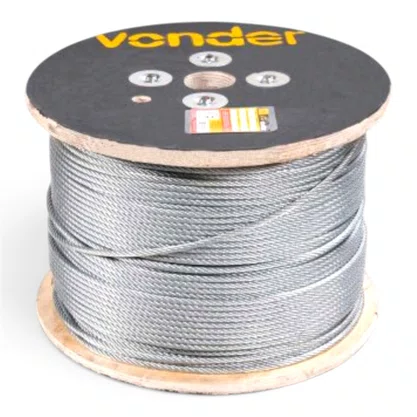 Cabo Aço Galvanizado 3/8 9,5mm 6x7 Vonder- em metro