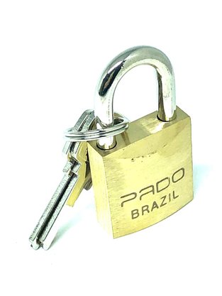 Cadeado de Latão PADO LT - 25mm 2 Chaves Não Enferruja LT25