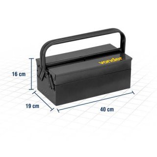 Caixa de Ferramentas Sanfona 3 Gavetas 40CM VONDER
