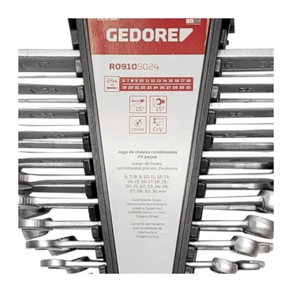 Chave Combinada Jg 6 A 32Mm 14B-15Pç Gedore Red