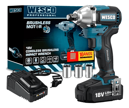 Chave Impacto Bateria 18V 350Nm Brushless WS2407.1 WESCO