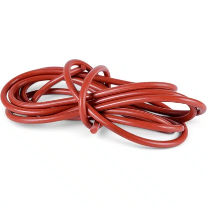 Cordão Borracha Silicone Vermelho  7mm - Em Metro