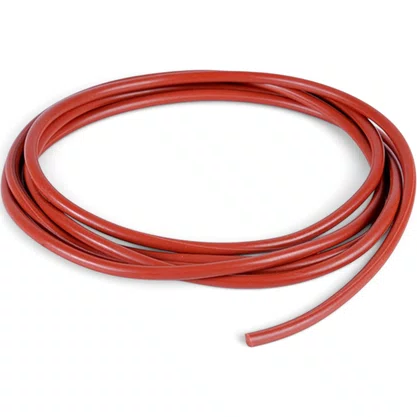 Cordão Borracha Silicone Vermelho  7mm - Em Metro
