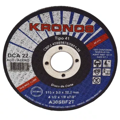Disco Corte  4.1/2X1/8X7/8 Dca22 Kronos