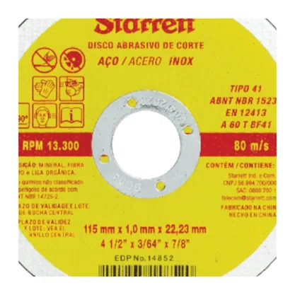 Disco Corte  7 X1/8 X7/8 Dac180-34X Exact Starret