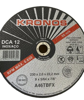 Disco Corte  9 X 2Mm X 7/8 Dca12 Kronos