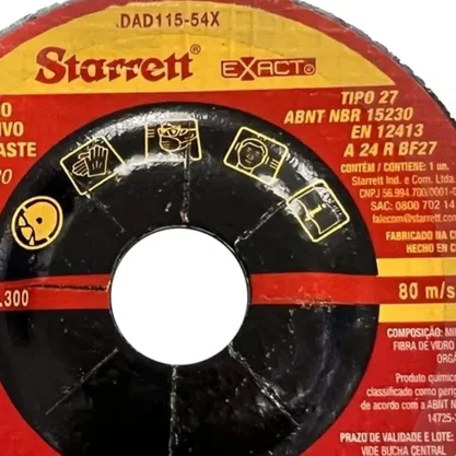 Disco Desbaste 4.1/2 X 3/16 X 7/8 Dad115-54X Starret