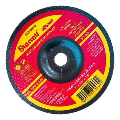 Disco Desbaste 7X1/4X7/8 Dad180-64X Starrett