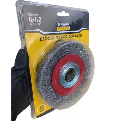 Escova Circular Aço 6x1x1/2" AC GRAFF