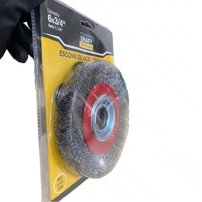 Escova Circular Aço 6x3/4x1/2" GRAFF
