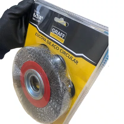 Escova Circular Aço 6x3/4x1/2" GRAFF