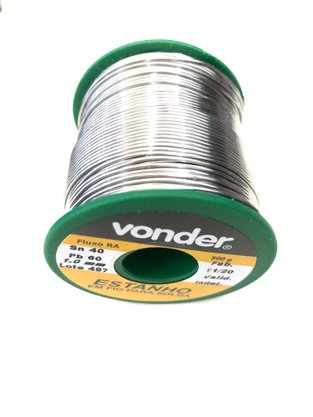 Estanho Fio 1,0Mm 40X60 Carretel 500Gr Vonder