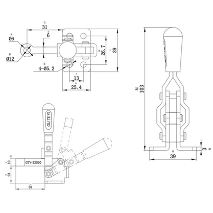Grampo Aperto Rapido Vertical Gvv100 Vonder