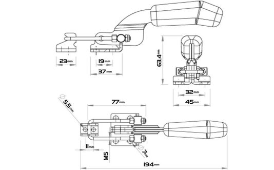 Grampo Tensor GA 115D/E110 Médio 318kgf Aço Zincado