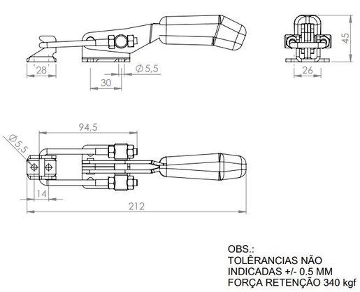 Grampo Tensor GA 210D/E210 340KGF