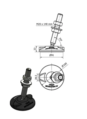 Kit 4 Amortecedores Articulado IV M20 Vibra-Stop