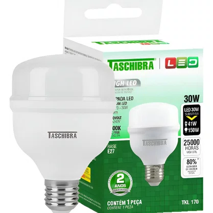 Lampada Bulbo Led 30W E-27 2400Lm Taschiba
