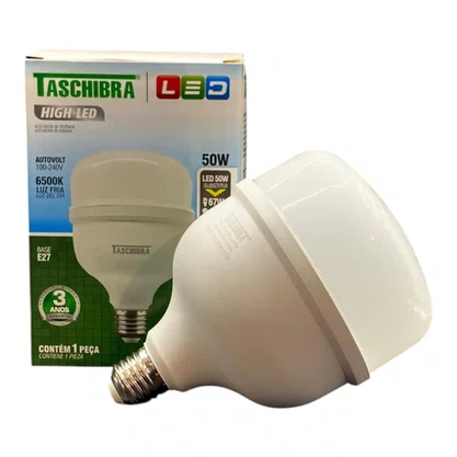 Lampada Bulbo Led 50W E-27 4000Lm Taschiba