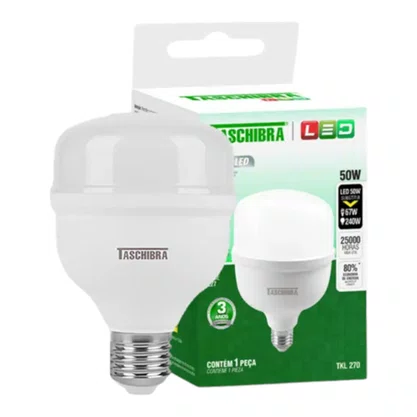 Lampada Bulbo Led 50W E-27 4000Lm Taschiba