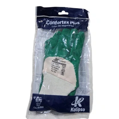 Luva Confortex Plus Verde T.09 G Kalipso CA 15915