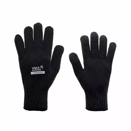 Luva Malha Cotton Black Volk Ca 36348
