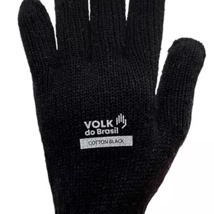Luva Malha Cotton Black Volk Ca 36348